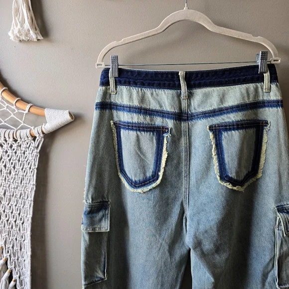 POL Denim Cargo Joggers Nwot - Picture 6 of 7